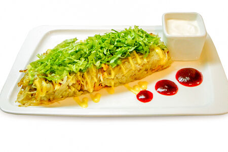 Картофельный драник с тыквенной начинкой