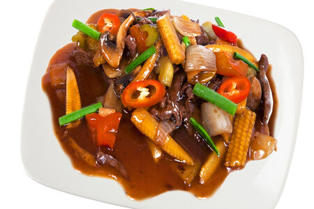 Жареная говядина в устричном соусе