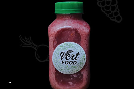 Смузи Банан-малина с семенами льна