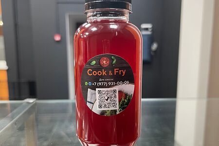 Морс клюквенный собственного приготовления