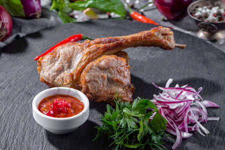 Шашлык из телячьей корейки