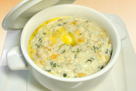 Овсяная каша с тыквой и петрушкой