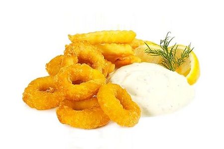 Кольца кальмара в кляре