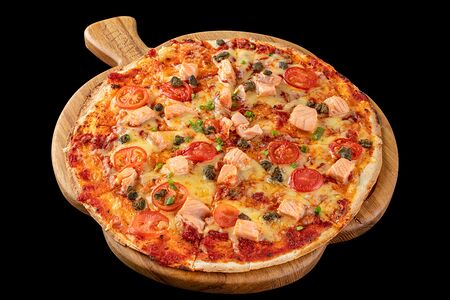 Фламекеш с лососем и сыром