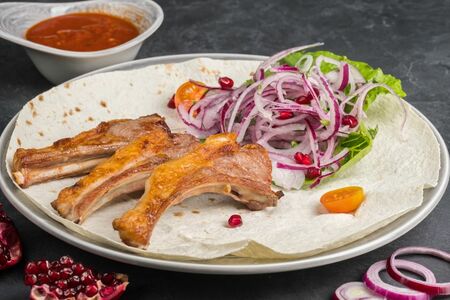 Шашлык из бараньей корейки