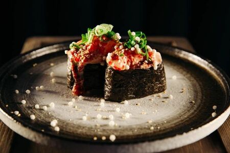 Суши Ментайко Абури Гребешок