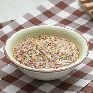 Окрошка с ветчиной на квасе