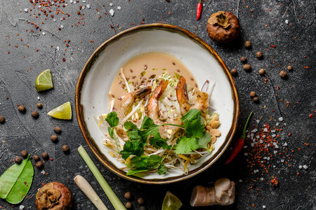 Салат с креветками