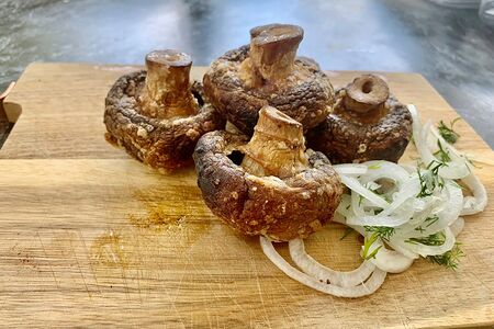 Грибы на мангале