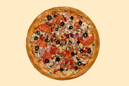 Пицца Вегетарианская на тонком тесте