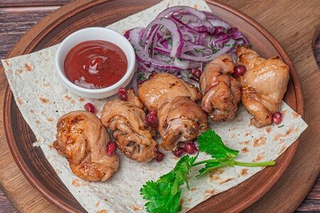 Шашлык из филе куриного бедра