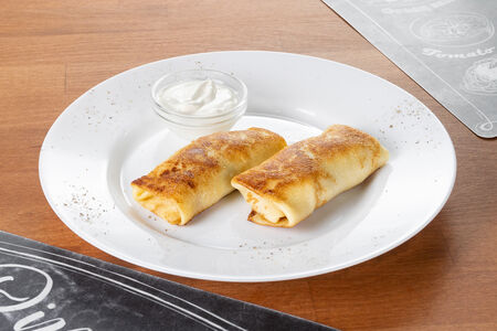 Блины с ветчиной и сыром