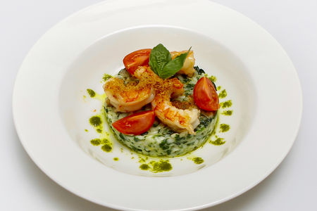 Ризотто с жареными лангустинами