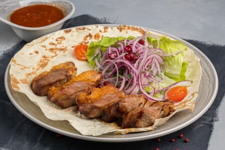 Шашлык из баранины яблочки