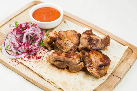 Шашлык из бараньих семечек