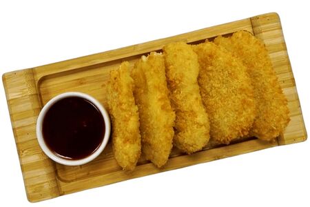 Моцарелла фри с клубничным соусом