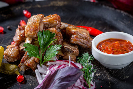 Шашлык из бараньих семечек