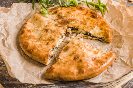 Хачапури с зеленью и сыром