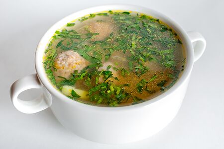 Суп картофельный с фрикадельками