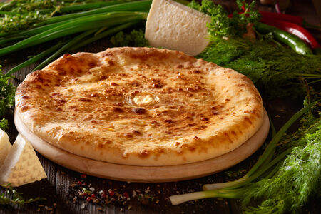 Пирог с осетинским сыром и зеленью