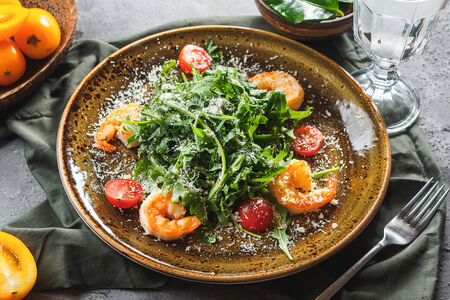 Салат Руккола с креветками