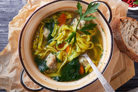 Куриный суп с фрикадельками