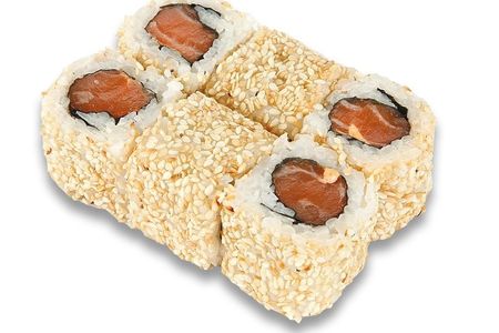 Спайси ролл C лососем в кунжуте