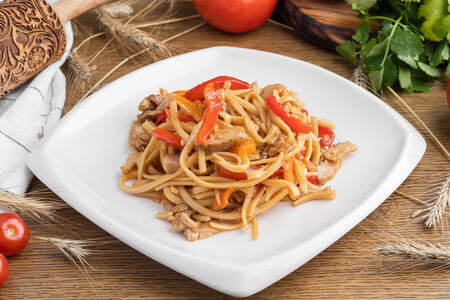 Гречневая лапша с курицей