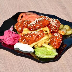 Карамельно-огненный корейский чикен