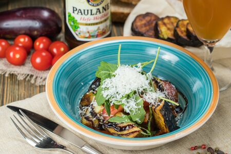 С баклажанами во фритюре