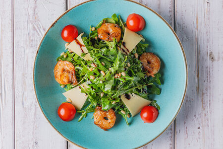 Салат Руккола с креветками