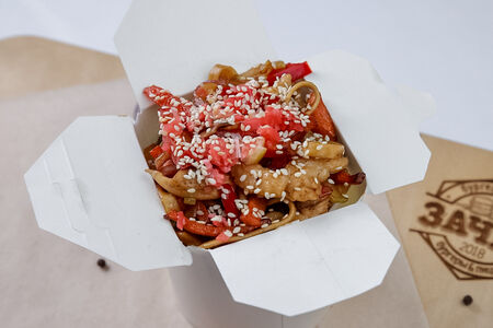 Лапша вок с курицей в соусе терияки