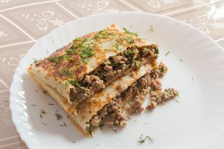 Блин с мясным фаршем