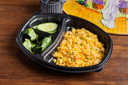 Жареный рис с морепродуктами