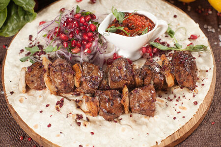 Печень баранья с курдюком