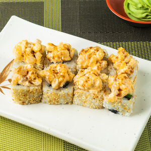 Запеченный ролл с креветкой