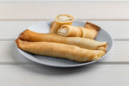 Блины с ветчиной и сыром