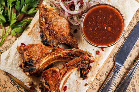 Шашлык из каре ягненка