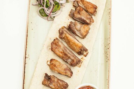 Семечки бараньи ребрышки на гриле