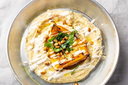 Хумус с запечённой тыквой