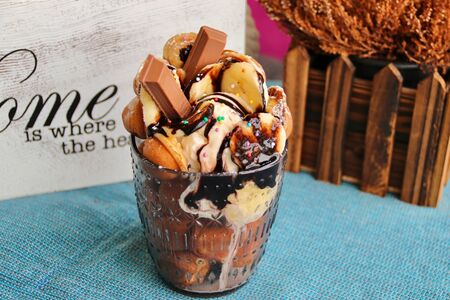 Гонконгская вафля Банан в шоколаде