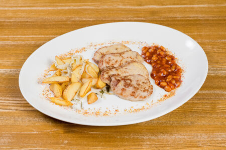 Медальоны из свинины с ароматным картофелем