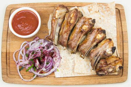 Шашлык из свиных ребрышек