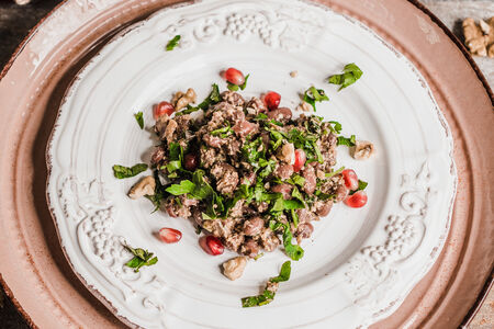 Лобио с орехами