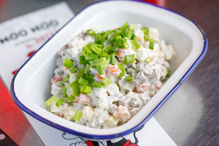 Салат Оливье с телячьим языком