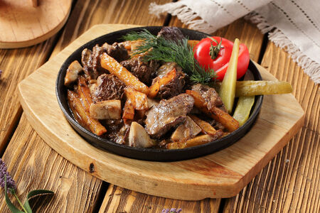 Жареха с печенью куриной