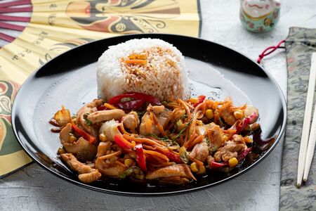 Курица по-тайски с рисом