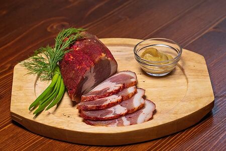 Сало с горчицей