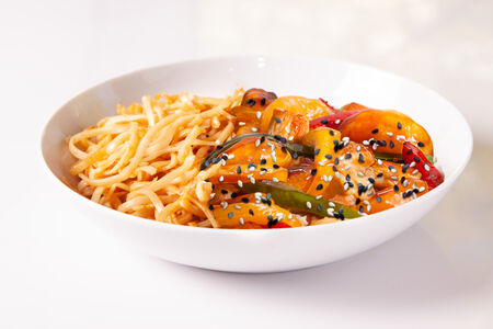 Курица с мандаринами в соусе Терияки