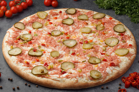 Пицца Чизбургер с ветчиной